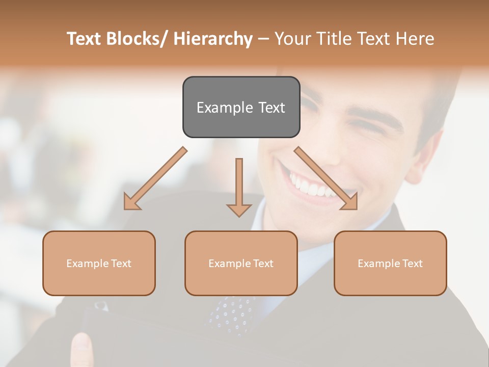Orange Departing Flights Sign With Arrow PowerPoint Template