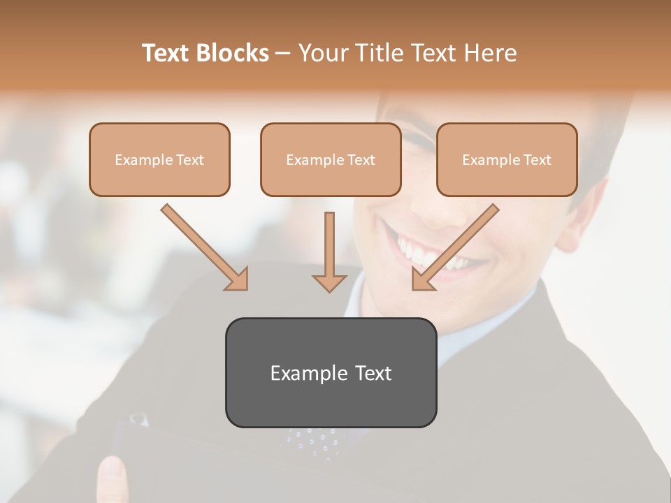 Orange Departing Flights Sign With Arrow PowerPoint Template