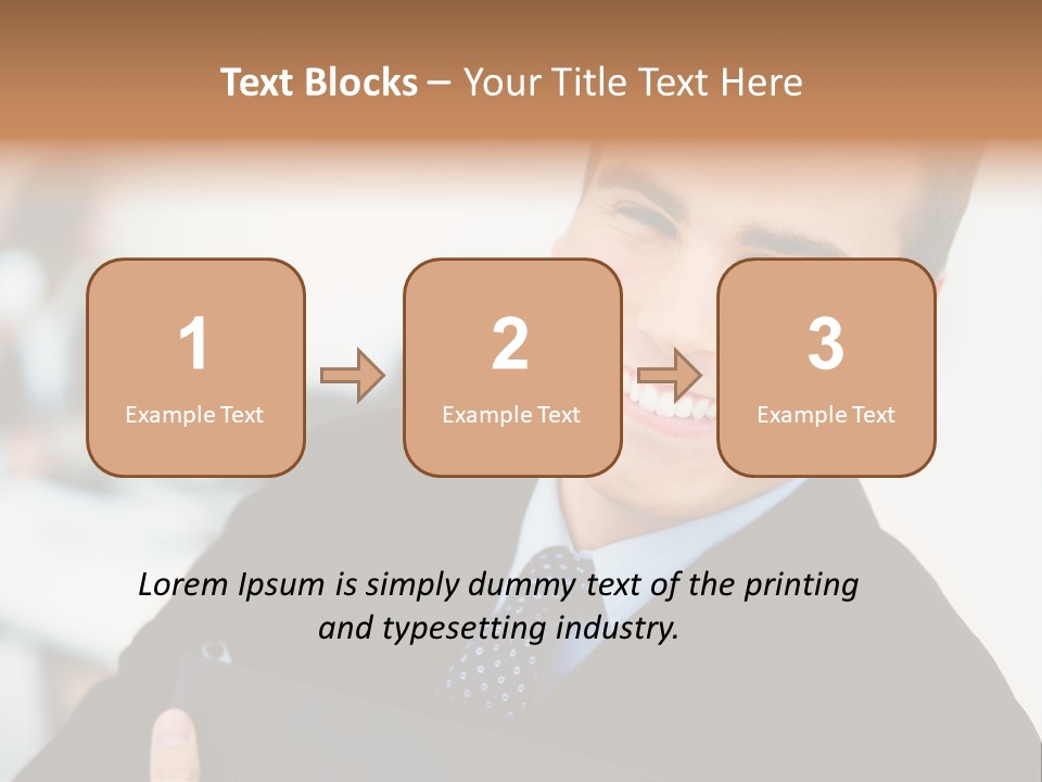 Orange Departing Flights Sign With Arrow PowerPoint Template