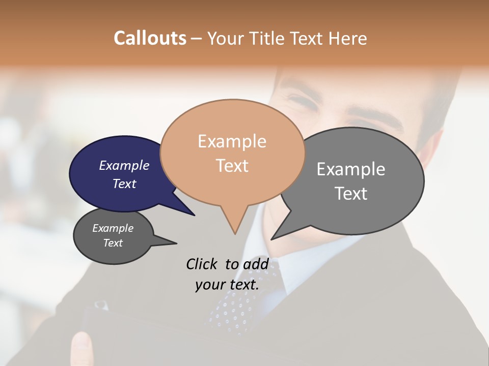 Orange Departing Flights Sign With Arrow PowerPoint Template