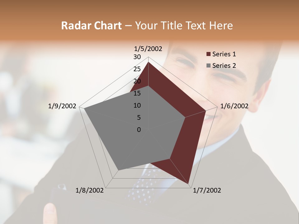 Orange Departing Flights Sign With Arrow PowerPoint Template
