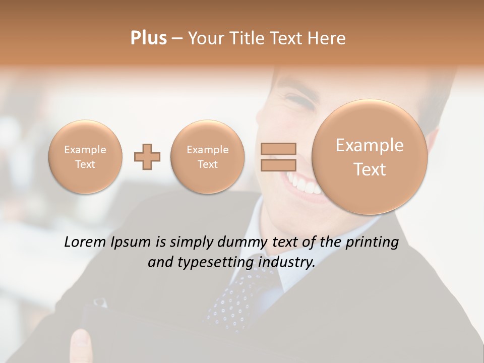Orange Departing Flights Sign With Arrow PowerPoint Template