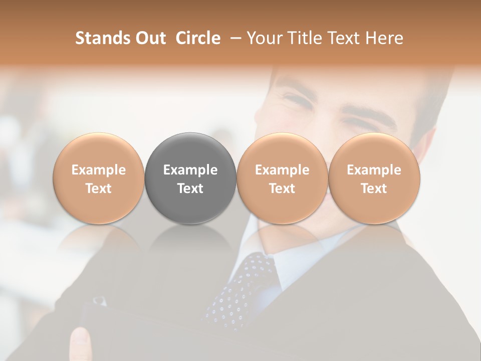 Orange Departing Flights Sign With Arrow PowerPoint Template