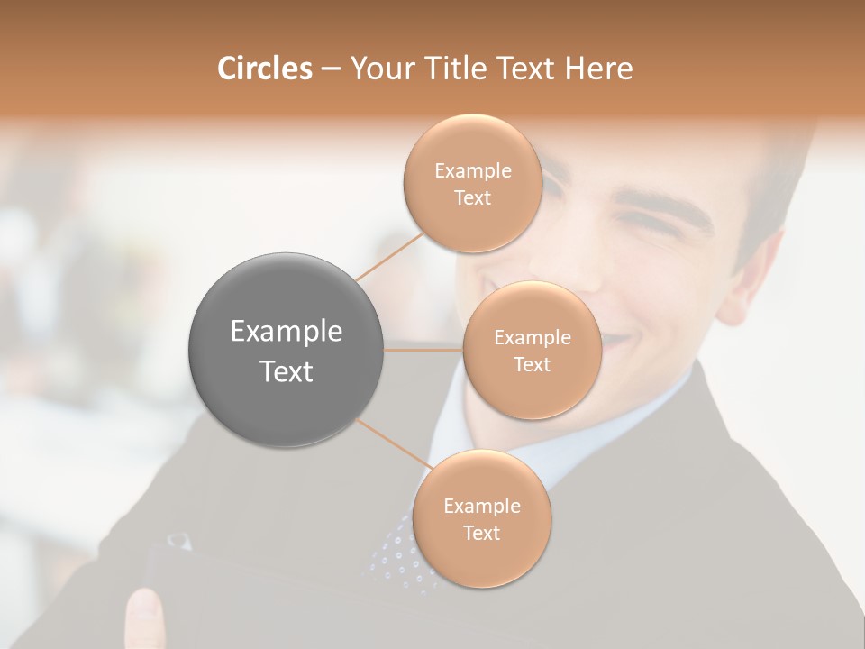 Orange Departing Flights Sign With Arrow PowerPoint Template