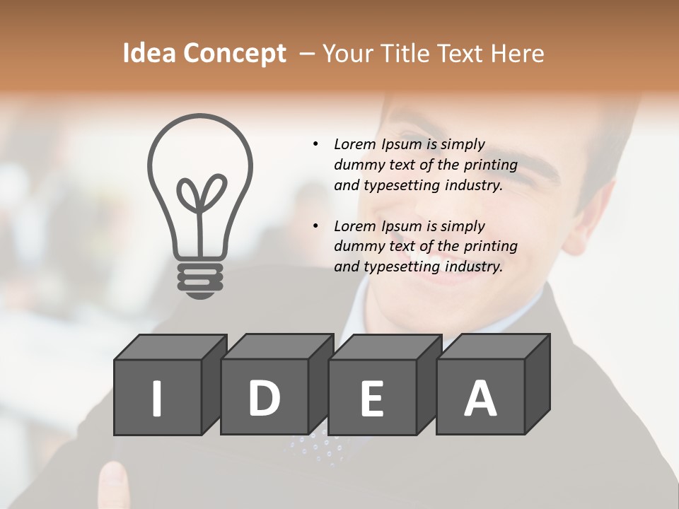 Orange Departing Flights Sign With Arrow PowerPoint Template