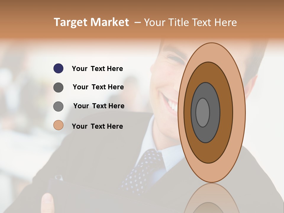 Orange Departing Flights Sign With Arrow PowerPoint Template