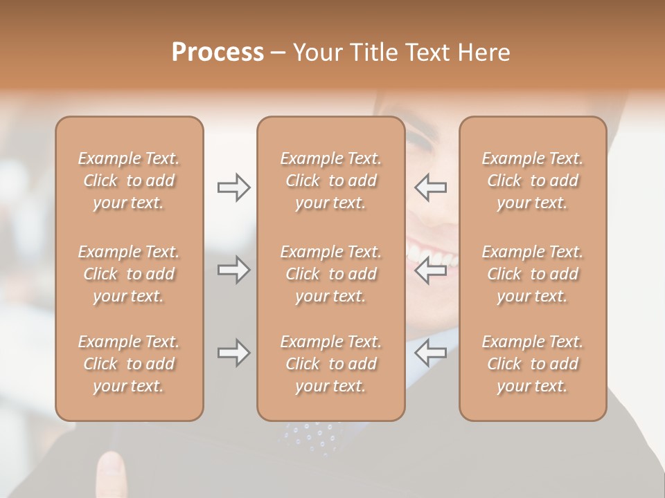 Orange Departing Flights Sign With Arrow PowerPoint Template