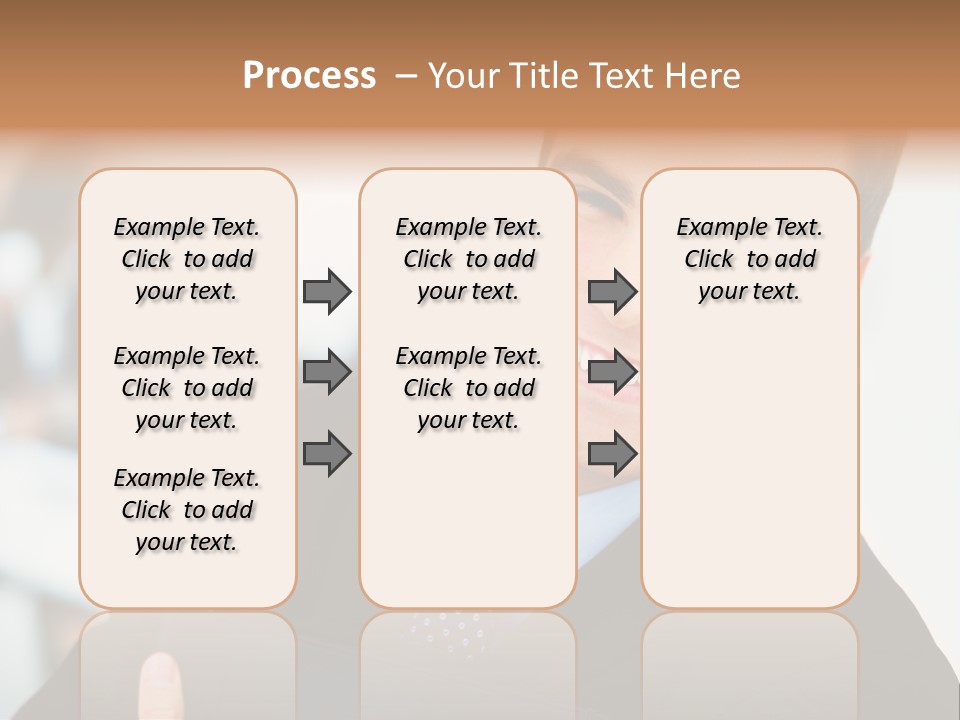 Orange Departing Flights Sign With Arrow PowerPoint Template