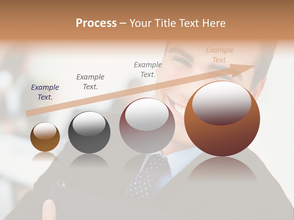 Orange Departing Flights Sign With Arrow PowerPoint Template