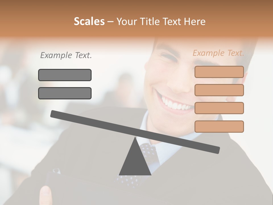 Orange Departing Flights Sign With Arrow PowerPoint Template
