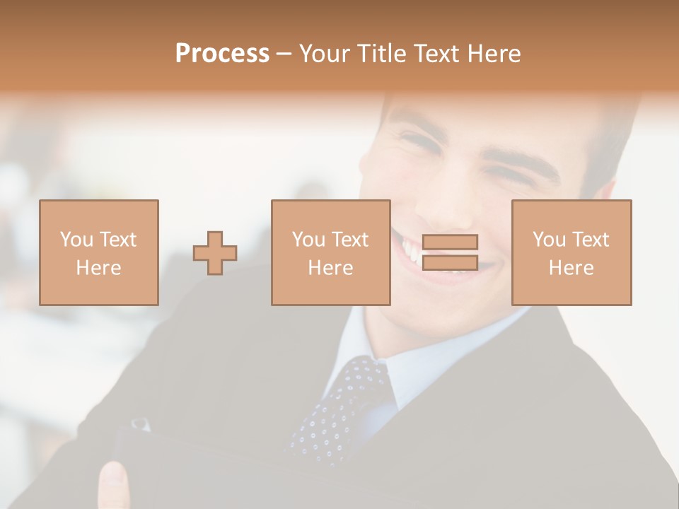 Orange Departing Flights Sign With Arrow PowerPoint Template