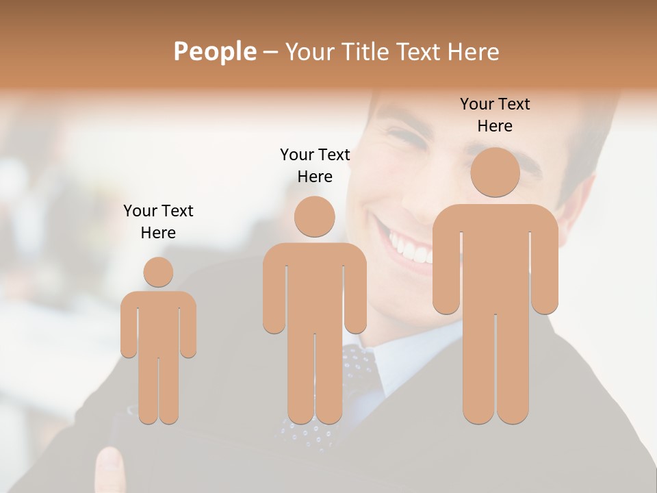 Orange Departing Flights Sign With Arrow PowerPoint Template