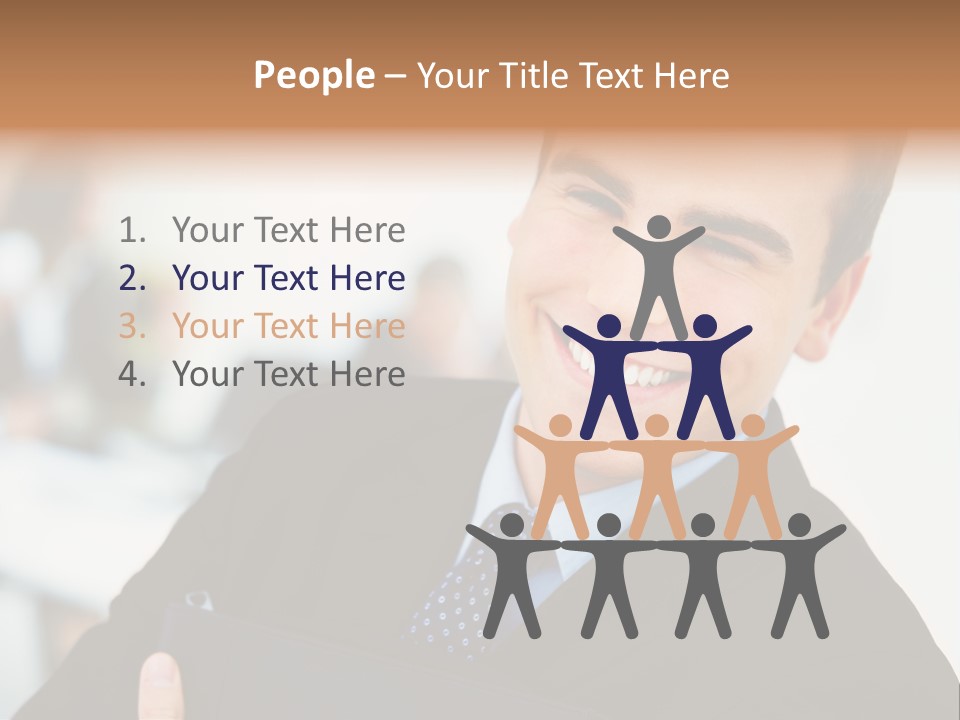 Orange Departing Flights Sign With Arrow PowerPoint Template