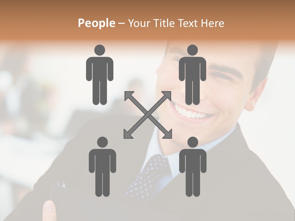 Orange Departing Flights Sign With Arrow PowerPoint Template