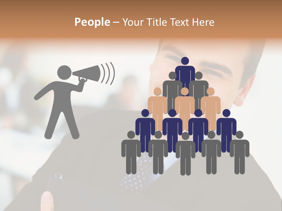 Orange Departing Flights Sign With Arrow PowerPoint Template