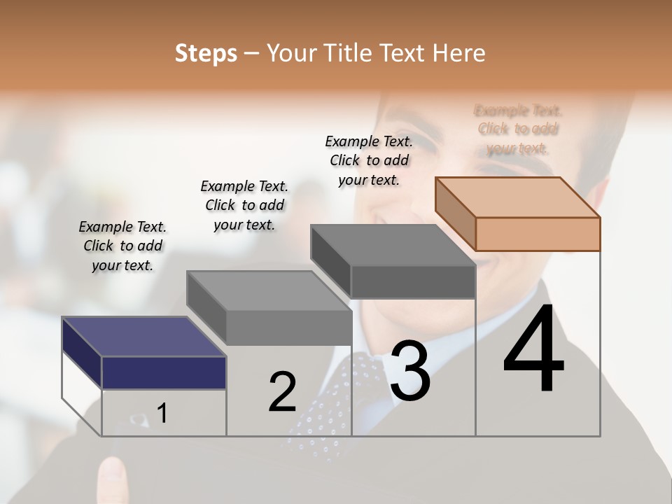 Orange Departing Flights Sign With Arrow PowerPoint Template