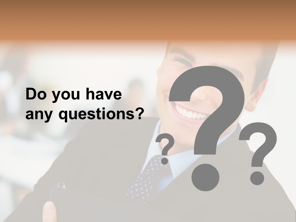 Orange Departing Flights Sign With Arrow PowerPoint Template