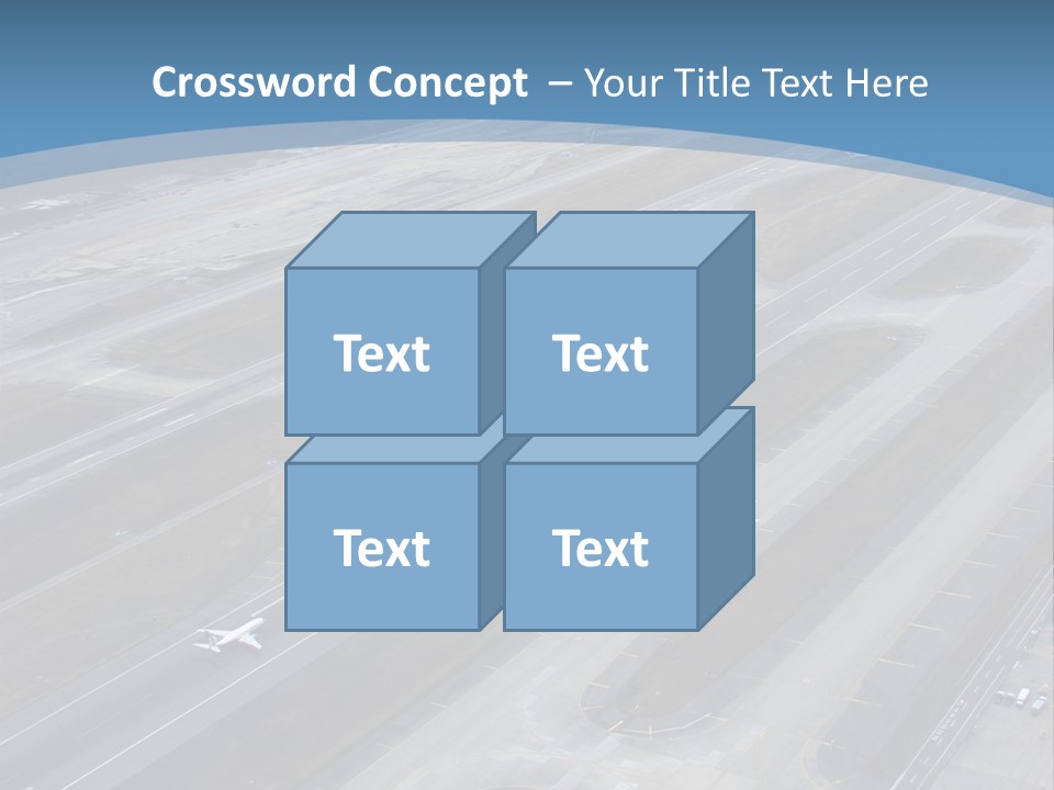 An Aerial View Of An Airport With Planes PowerPoint Template