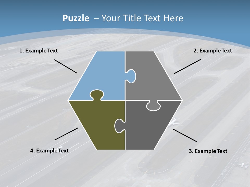 An Aerial View Of An Airport With Planes PowerPoint Template