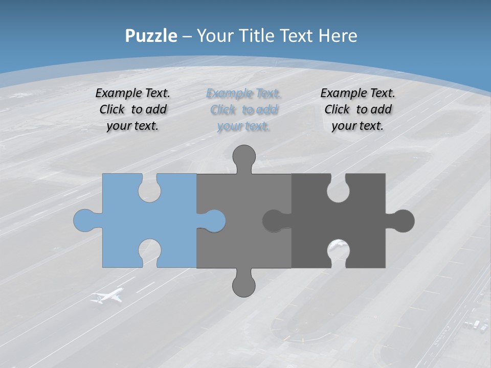 An Aerial View Of An Airport With Planes PowerPoint Template