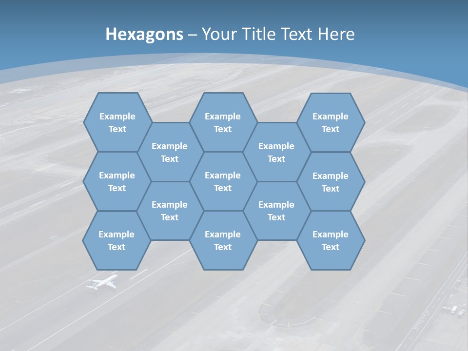 An Aerial View Of An Airport With Planes PowerPoint Template