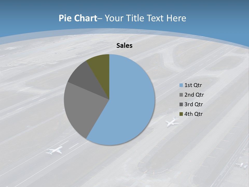 An Aerial View Of An Airport With Planes PowerPoint Template