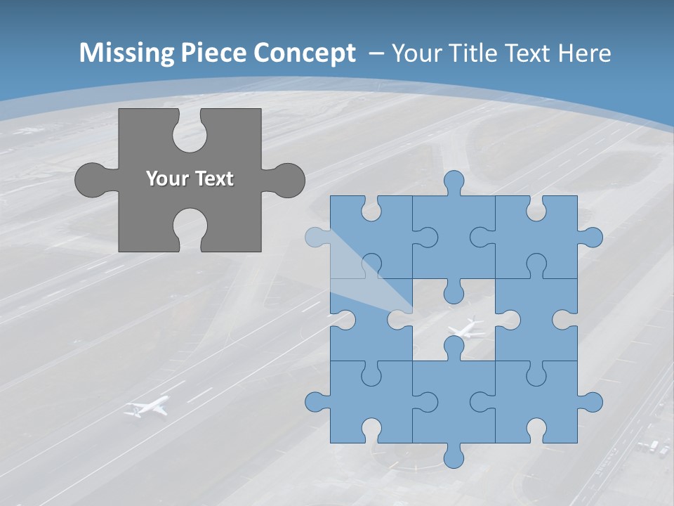 An Aerial View Of An Airport With Planes PowerPoint Template