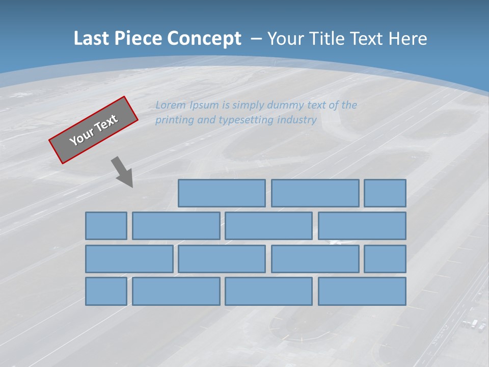 An Aerial View Of An Airport With Planes PowerPoint Template