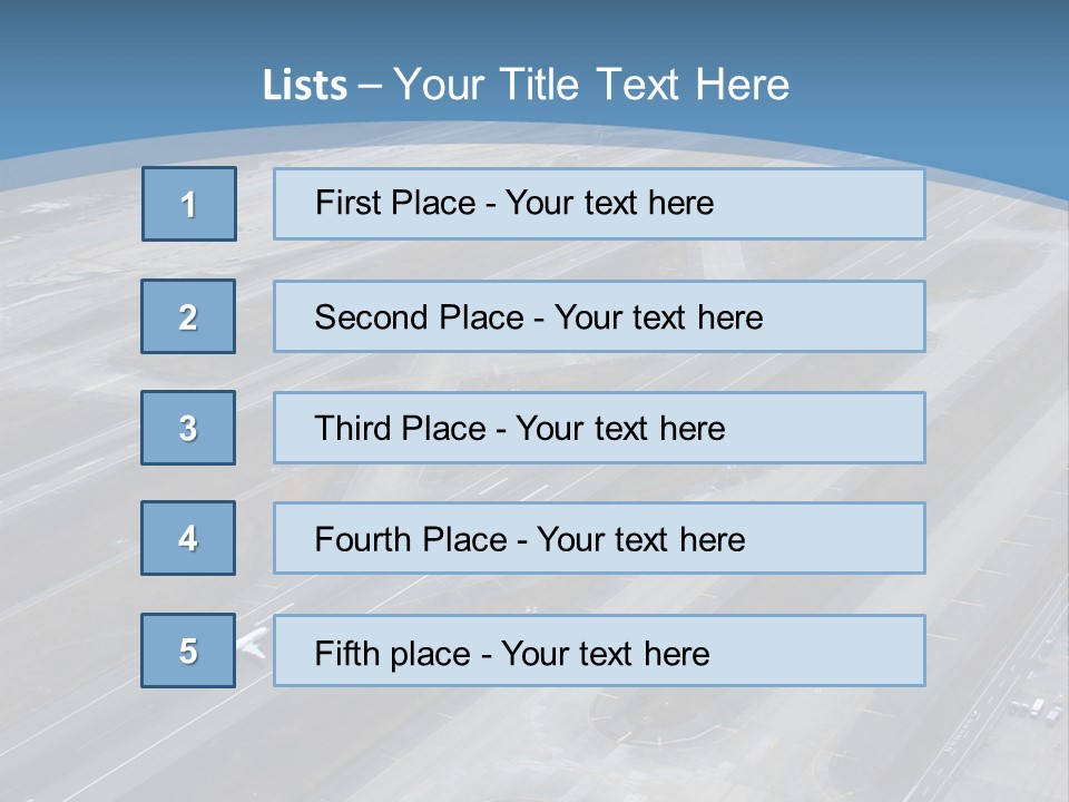 An Aerial View Of An Airport With Planes PowerPoint Template