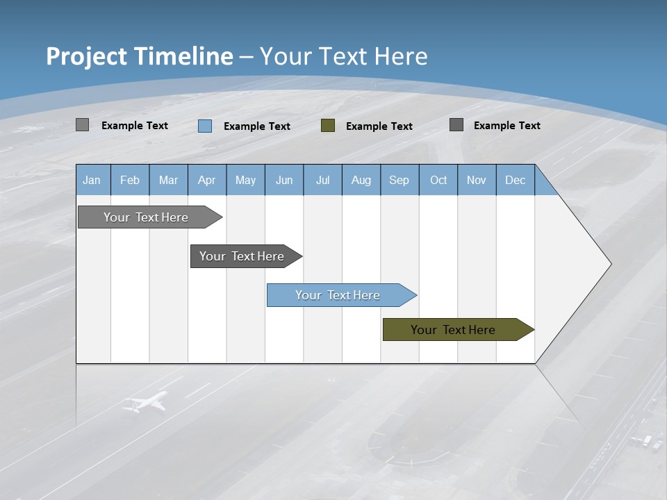 An Aerial View Of An Airport With Planes PowerPoint Template