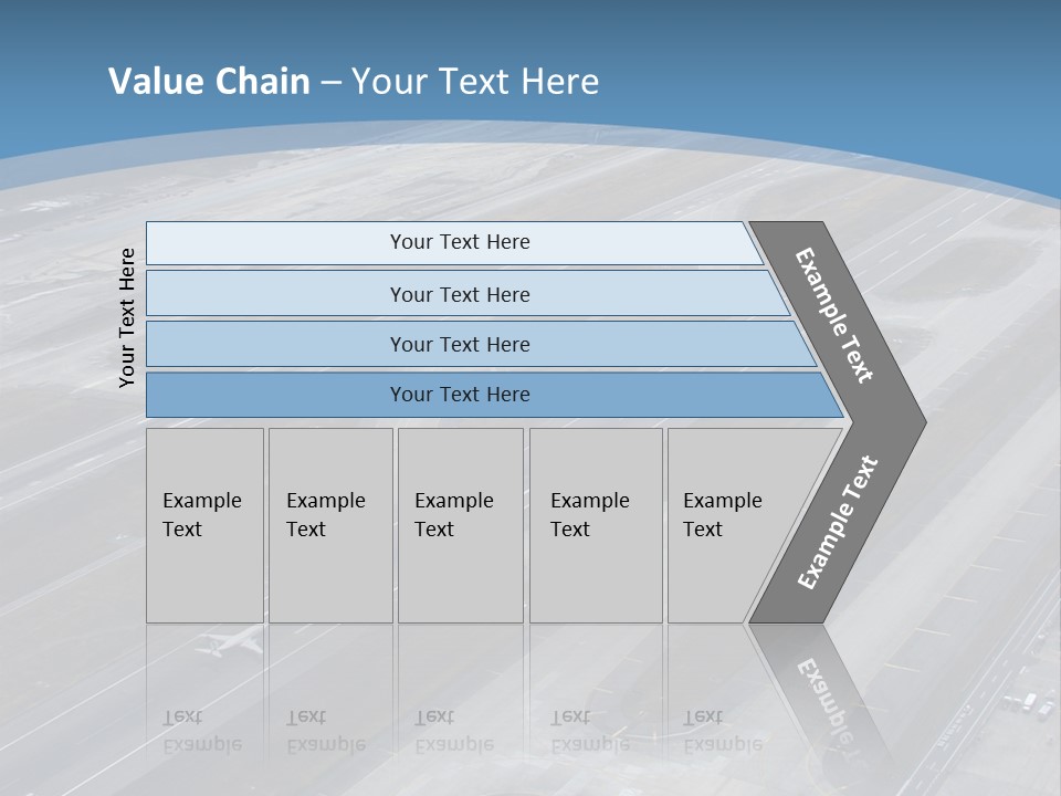 An Aerial View Of An Airport With Planes PowerPoint Template