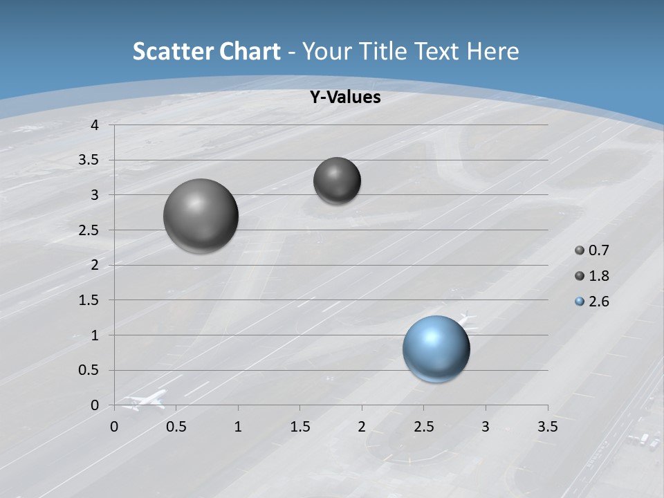 An Aerial View Of An Airport With Planes PowerPoint Template