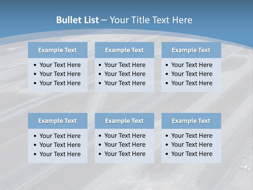 An Aerial View Of An Airport With Planes PowerPoint Template