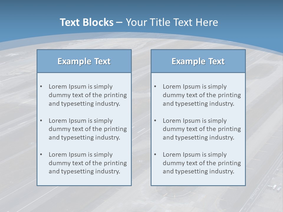 An Aerial View Of An Airport With Planes PowerPoint Template