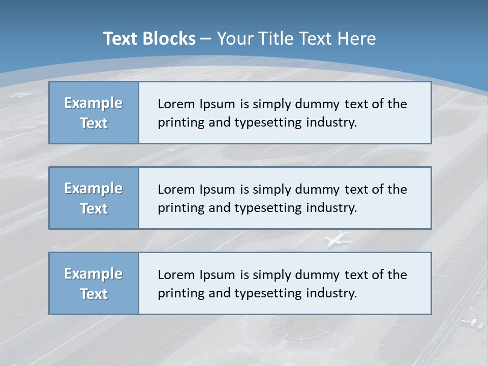 An Aerial View Of An Airport With Planes PowerPoint Template