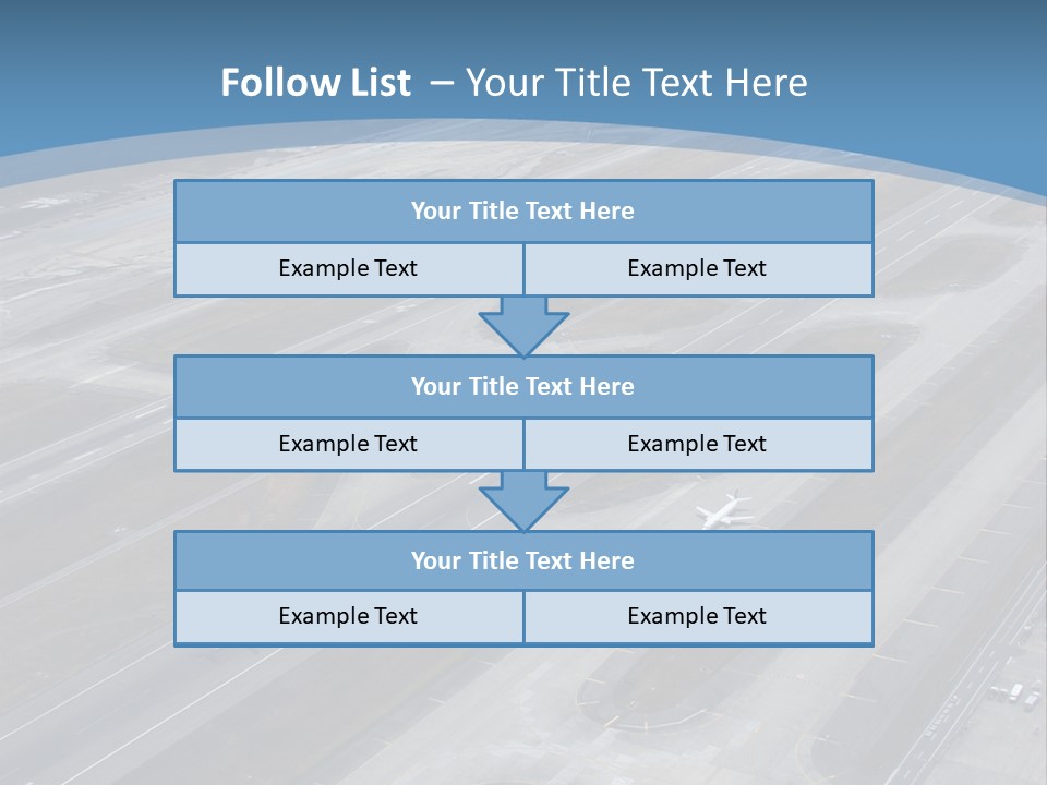 An Aerial View Of An Airport With Planes PowerPoint Template