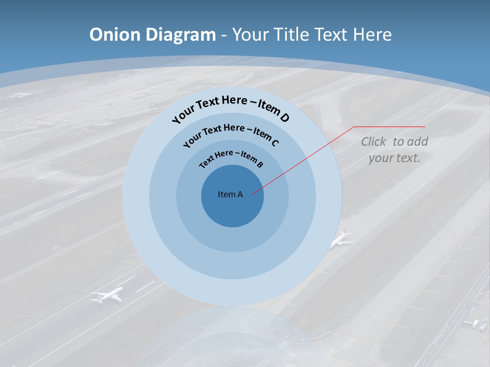 An Aerial View Of An Airport With Planes PowerPoint Template