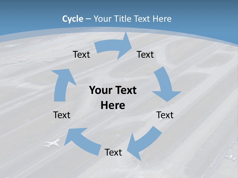 An Aerial View Of An Airport With Planes PowerPoint Template