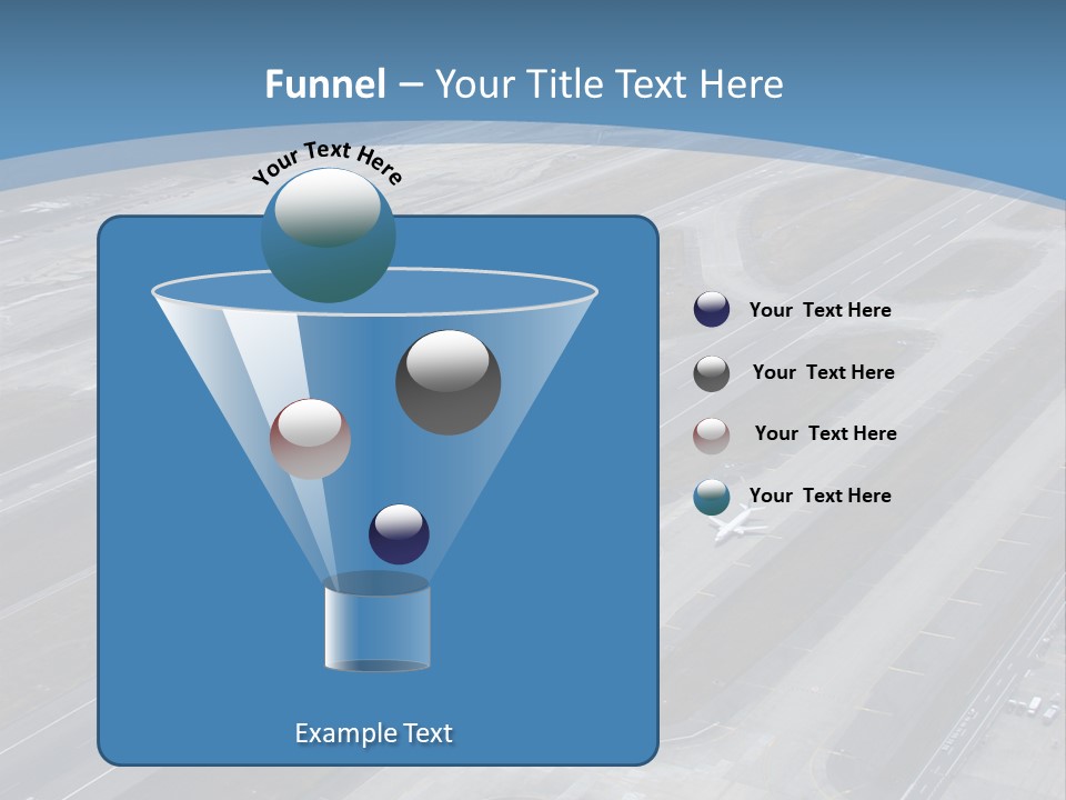 An Aerial View Of An Airport With Planes PowerPoint Template