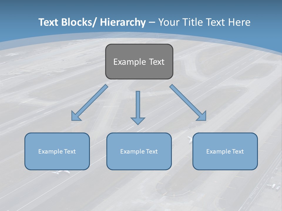An Aerial View Of An Airport With Planes PowerPoint Template
