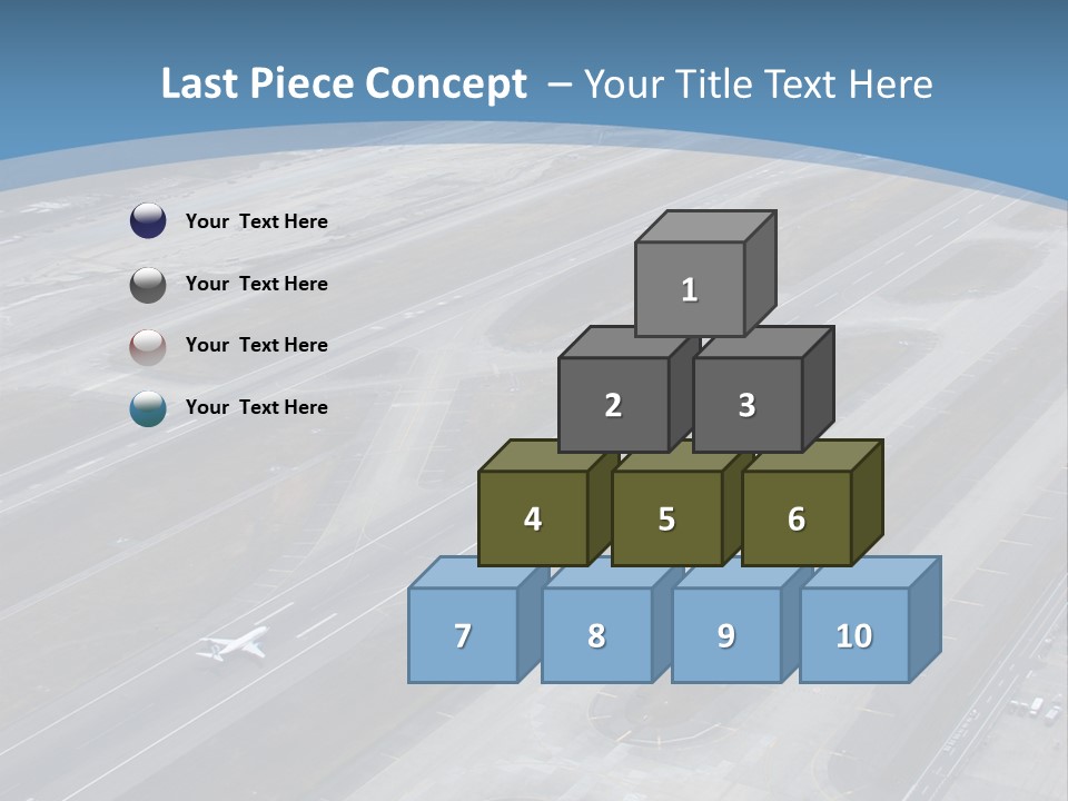 An Aerial View Of An Airport With Planes PowerPoint Template