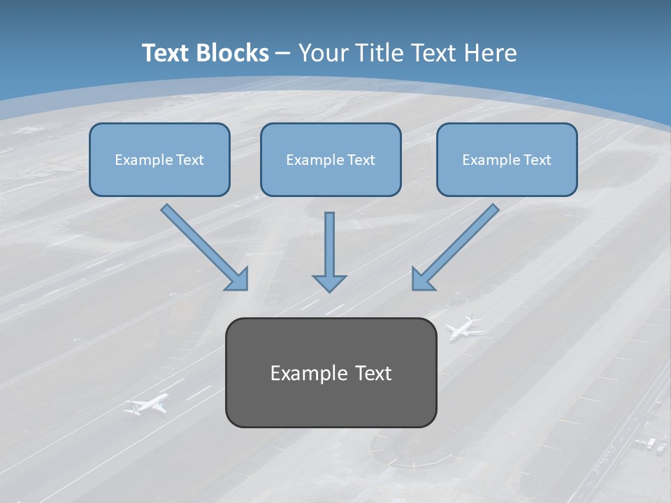 An Aerial View Of An Airport With Planes PowerPoint Template