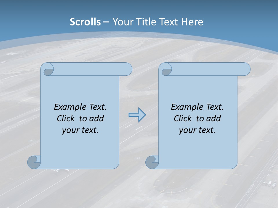 An Aerial View Of An Airport With Planes PowerPoint Template