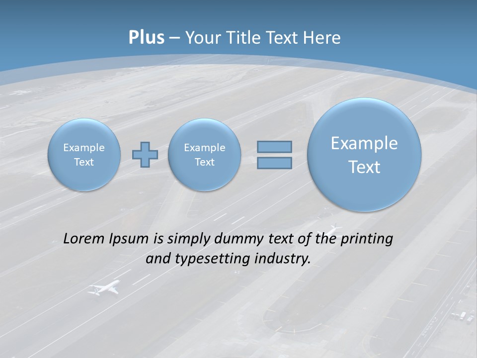 An Aerial View Of An Airport With Planes PowerPoint Template
