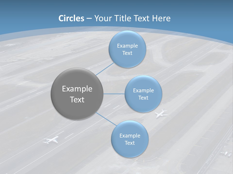 An Aerial View Of An Airport With Planes PowerPoint Template