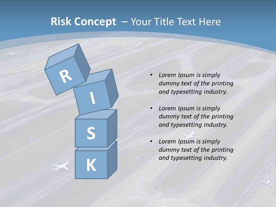 An Aerial View Of An Airport With Planes PowerPoint Template