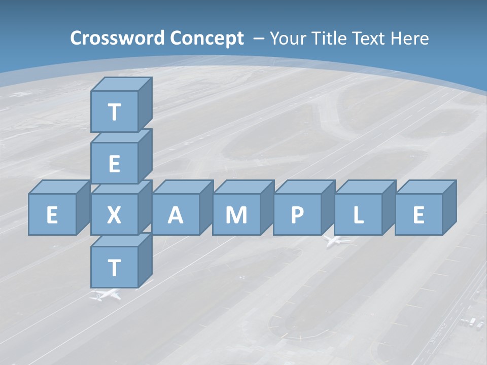 An Aerial View Of An Airport With Planes PowerPoint Template