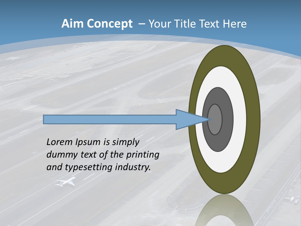 An Aerial View Of An Airport With Planes PowerPoint Template