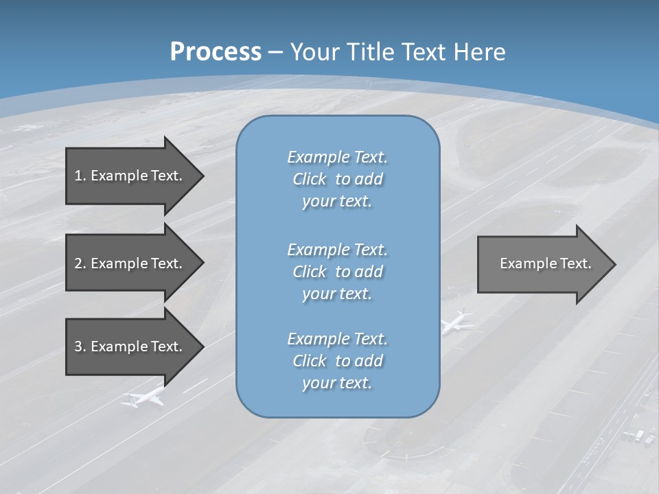 An Aerial View Of An Airport With Planes PowerPoint Template