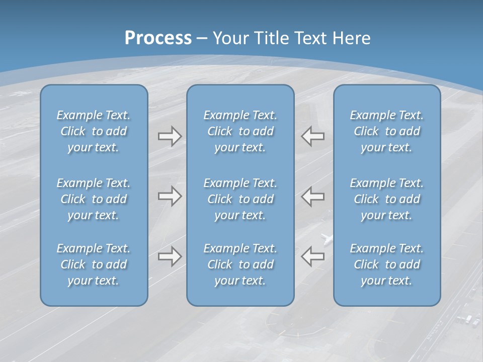 An Aerial View Of An Airport With Planes PowerPoint Template